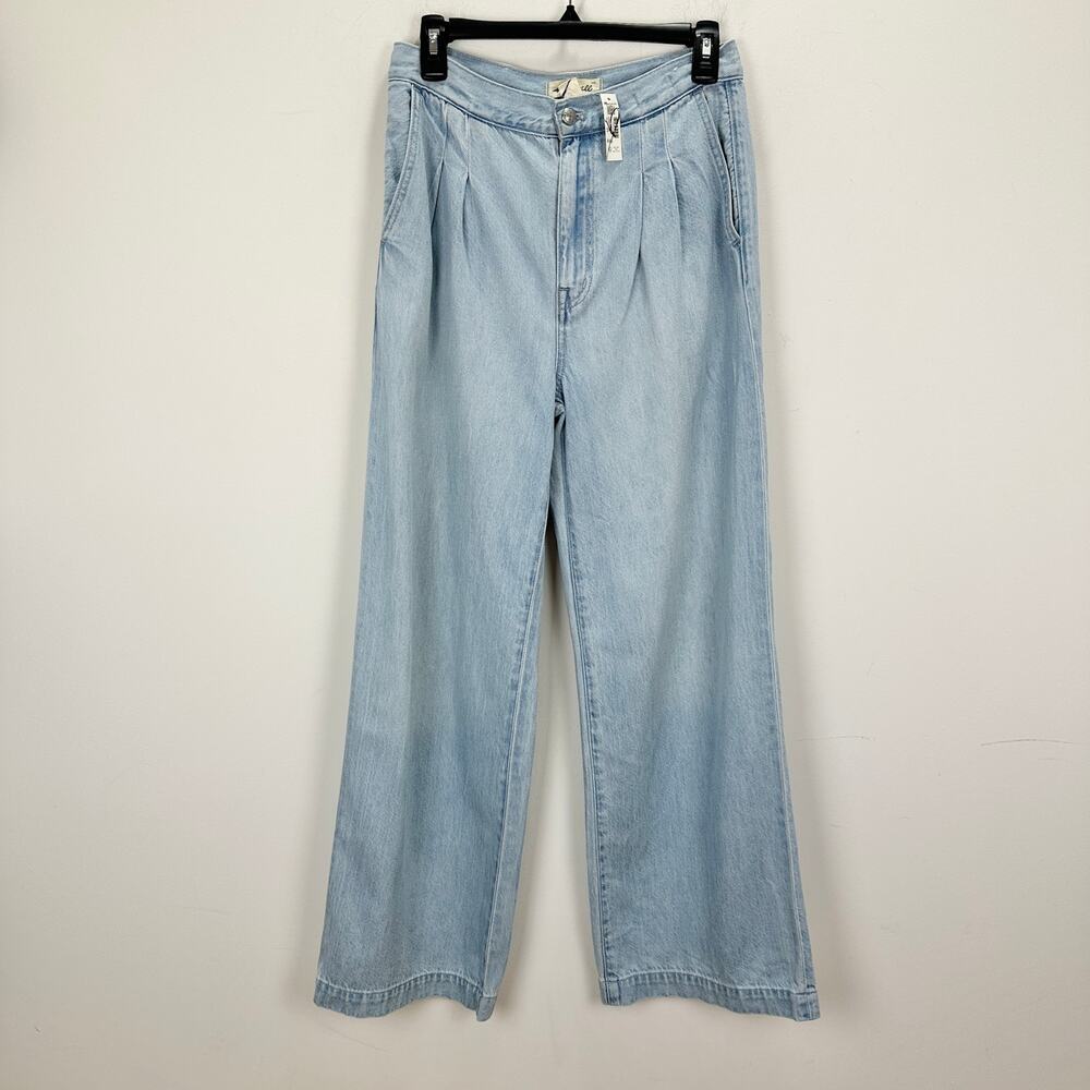 Madewell Light Blue Denim Wide Leg Jeans - Picture 7 of 13
